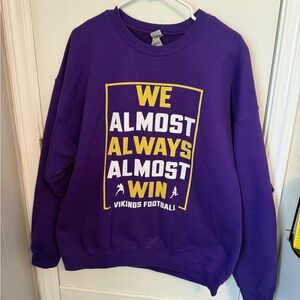 Gildan Purple and Gold Graphic Sweatshirt